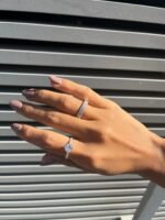 ⁦טבעת שיבוץ אלגנטית⁩ – תמונה ⁦5⁩