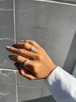 ⁦טבעת שיבוץ כחולה⁩ – תמונה ⁦5⁩
