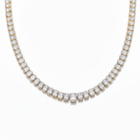 שרשרת טניס ציפוי BKSI017-3-4X6MM+5X7MM-42CM